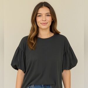 Ragdoll puff bubble sleeve cotton minimalist classic top boho cottage coquette s